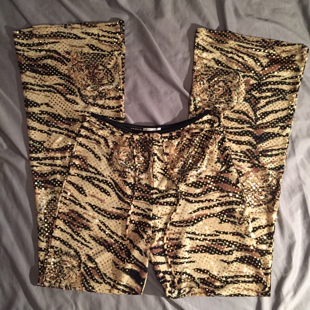 Be Cool Tiger Print Sequined Pants 🐱